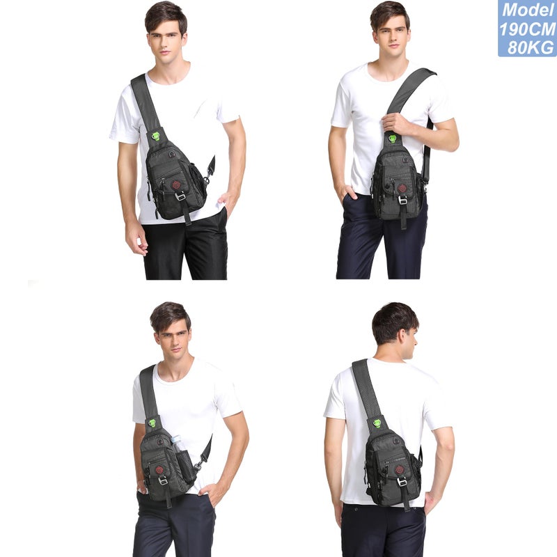 NICGID Sling Bag Chest Shoulder Backpack Crossbody Bags for Tablet Laptop Outdoor Hiking Men Women - Image 5